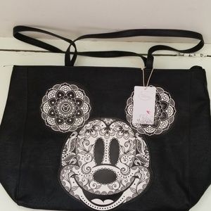 Loungefly Disney Mickey Mouse Paisley Face Tote